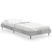 Letto singolo | Letto per adulti | Giroletto Grigio Cemento 75x190 cm in Legno Multistrato