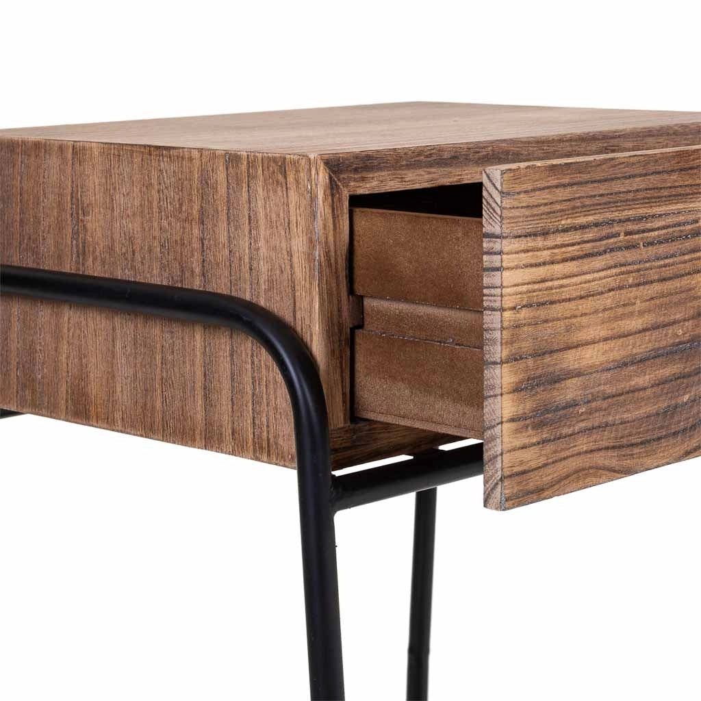 Tavolino in legno marrone 43,5x32x73h