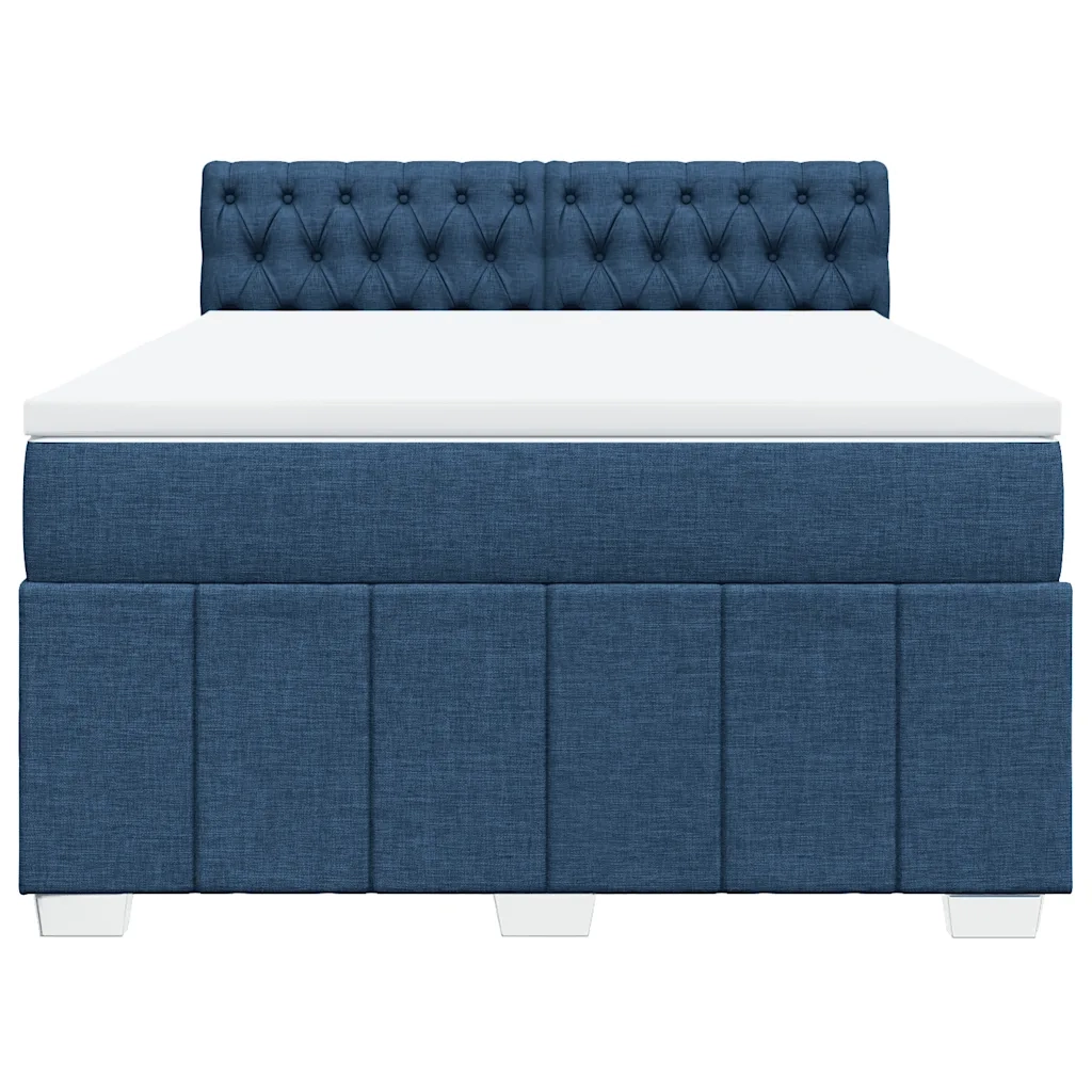 Giroletto a Molle con Materasso Blu 160x200 cm in Tessuto 3287132