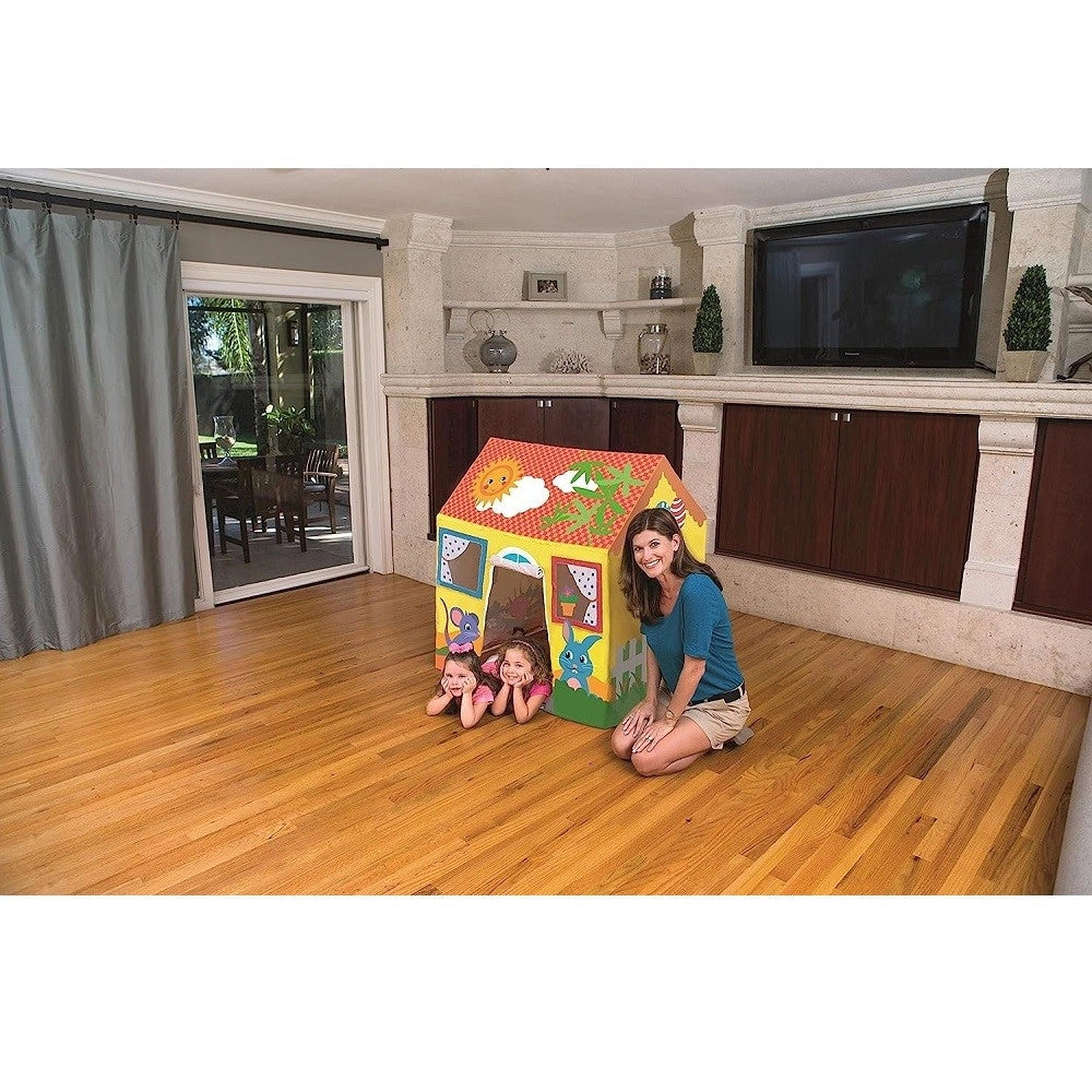 Trade Shop - Tenda Casetta Ripiegabile Gioco Per Bambini 102x76x114 Cm Da Giardino Casa 52007 -