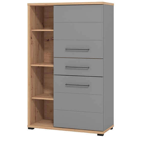 madia due ante quattro cassetti moderna cm 89 5x40x141 5 h - ELLI