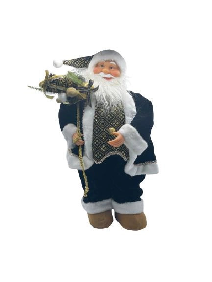 Decorazione Casa Natalizia Babbo Natale con Carillon 50 cm