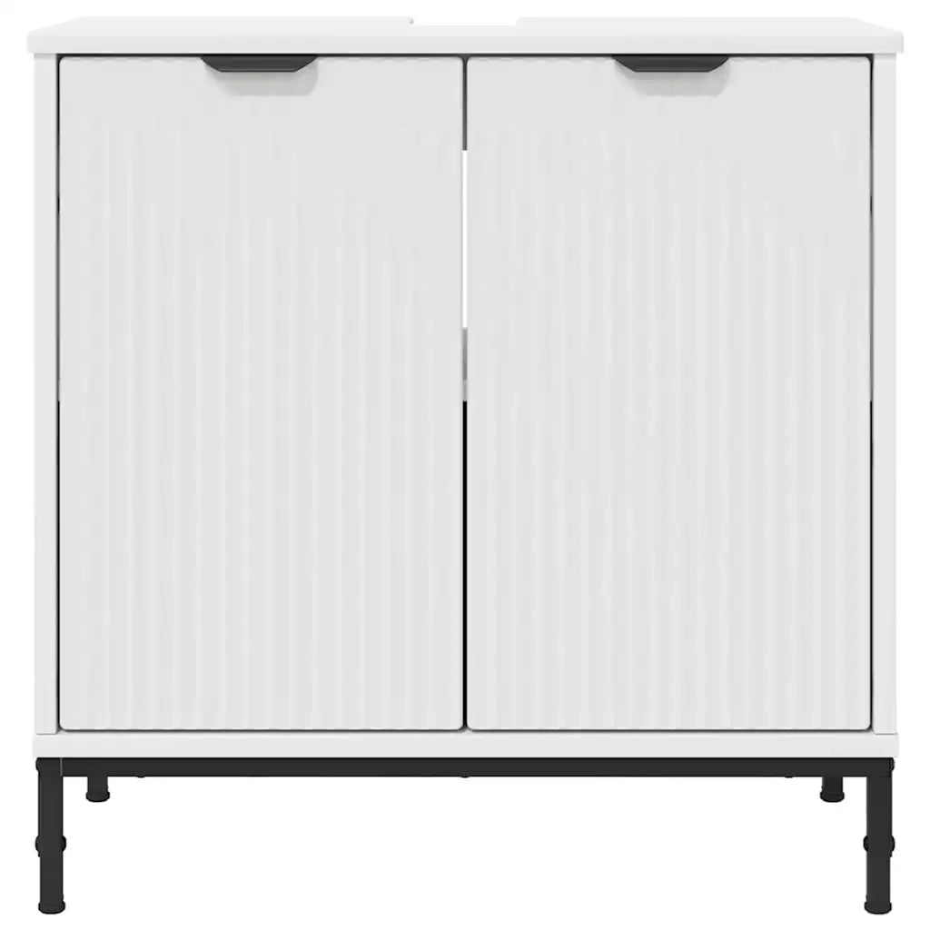 Armadio per Lavabo da Bagno Bianco 60,5 x 33,5 x 61 cm