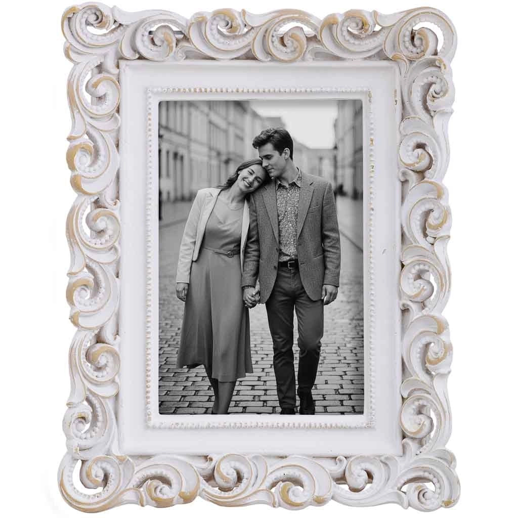 Portafoto 10X15 bianco 17,7x3,9x22,7h cm