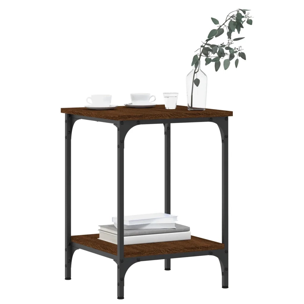 Tavolino da Salotto Rovere Marrone 40x40x55cm Legno Multistrato 832827