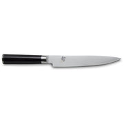 Shun DM-0768 Shun Classic Coltello da Affettare 18 cm Lama in Acciaio Damasco 32 Strati con Nucleo VG-MAX Durezza 61 HRC Manico in Legno Pakka Nero colore Nero