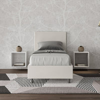 Letto Singolo 80x210 cm Senza Rete Adele Bianco