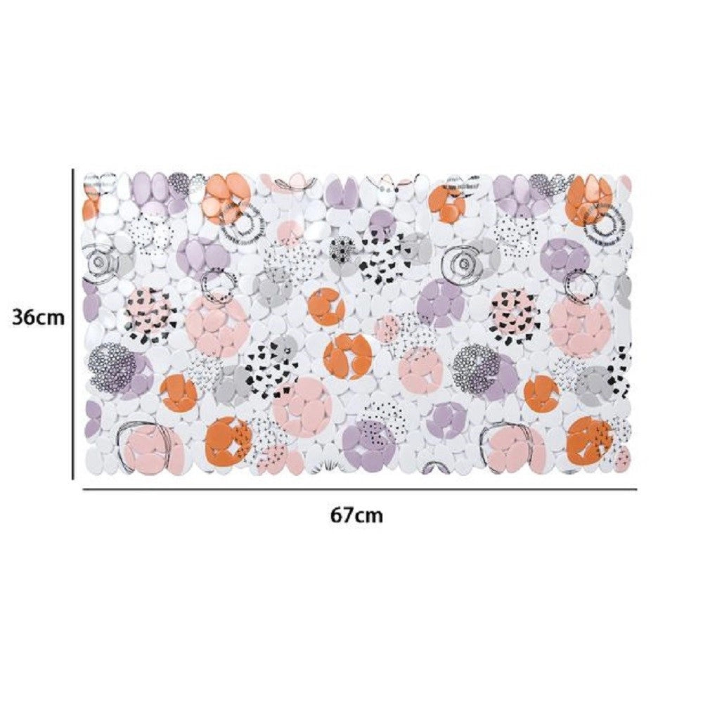 Trade Shop - Tappeto Tappetino Pvc Sfere Astratte Antiscivolo Vasca Bagno Doccia 67x36cm 87087 -