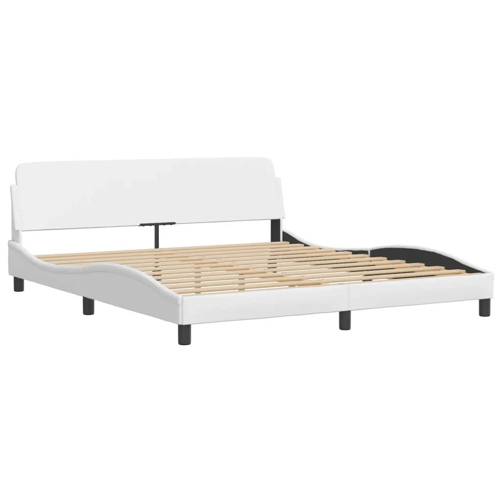 Letto con Materasso Zadar Bianco 180x200 cm in Similpelle 3208881