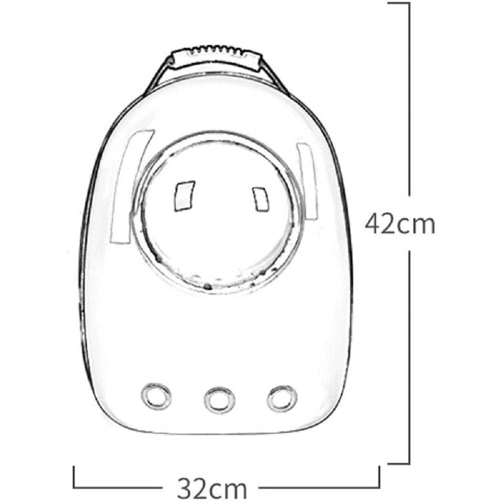 Trade Shop - Zaino Borsa Trasportino Gatto Cane Portatile Viaggio Design A Capsula Spaziale -