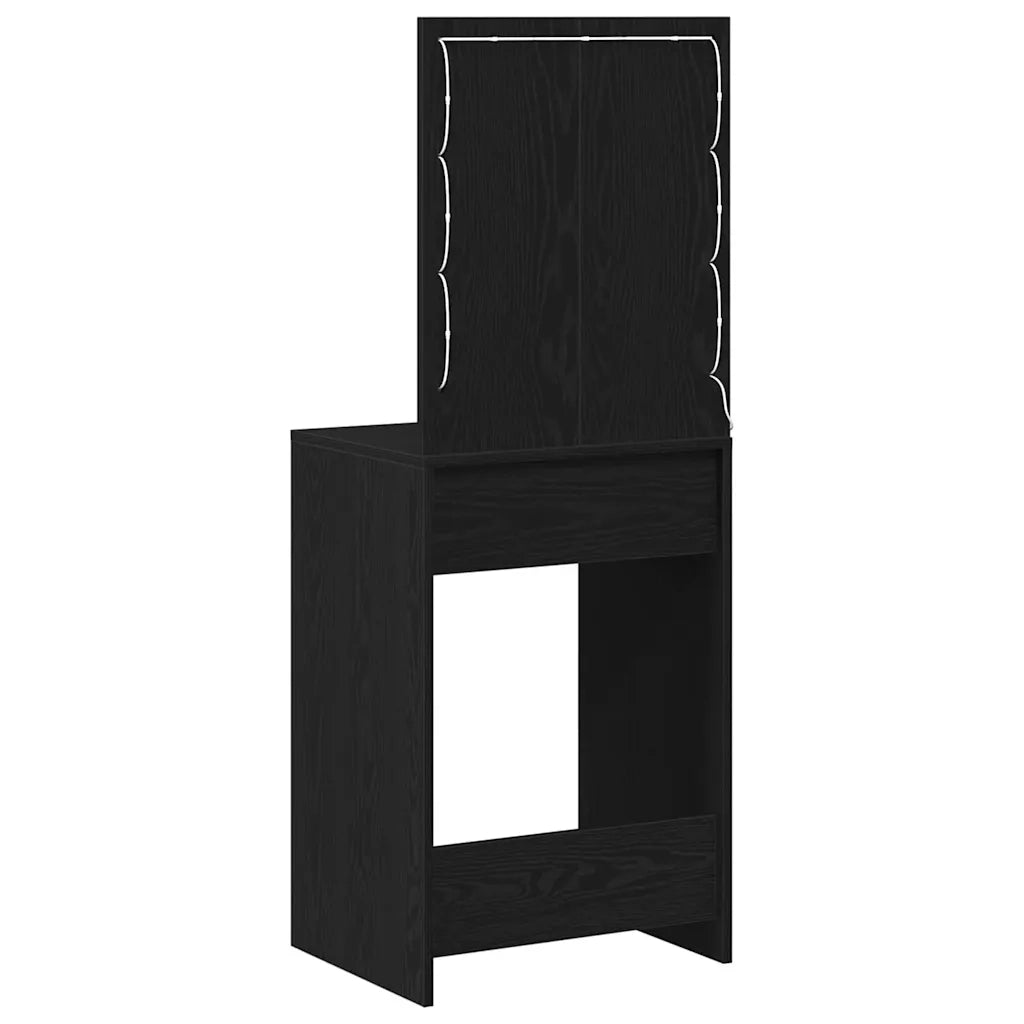 Tavolo da Trucco Rovere Nero 50 x 41 x 135 cm Legno multistrato 865038