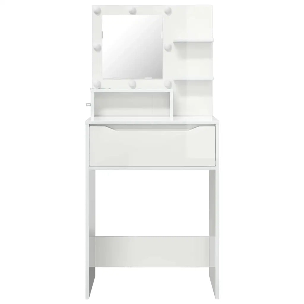Tavoli da Trucco per Camera da Letto con cassetto Bianco Lucido