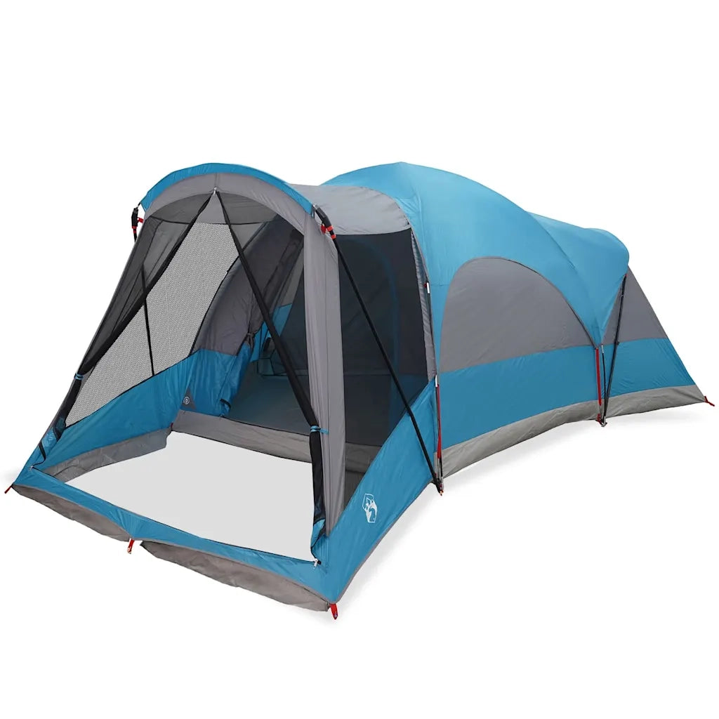 Tenda Familiare a Tunnel per 8 Persone Blu Impermeabile