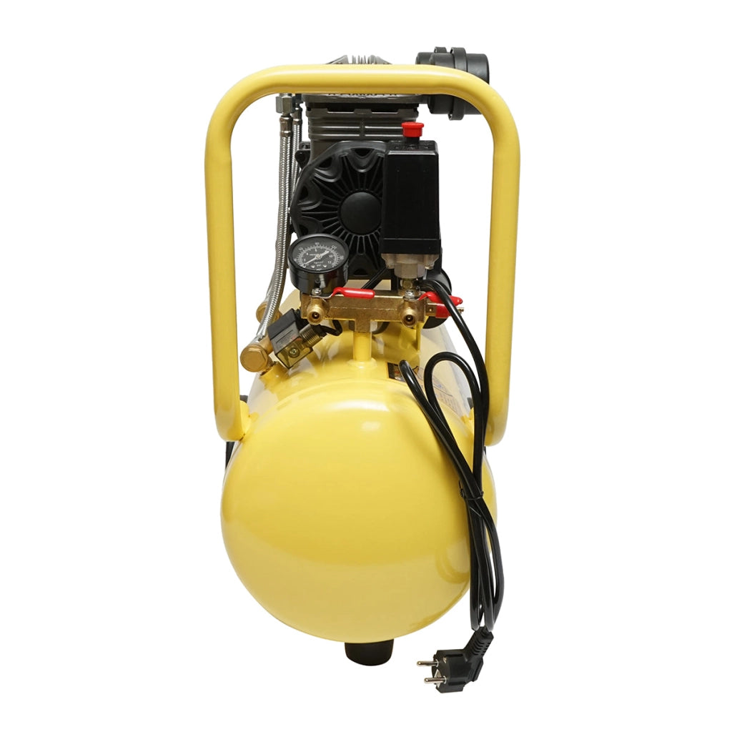 Compressore d'aria silenzioso oil-free da 30 litri, potenza motore 1,5 kW/2 CV, pressione massima 8 bar, volume di aspirazione aria 130 l/min Crownman