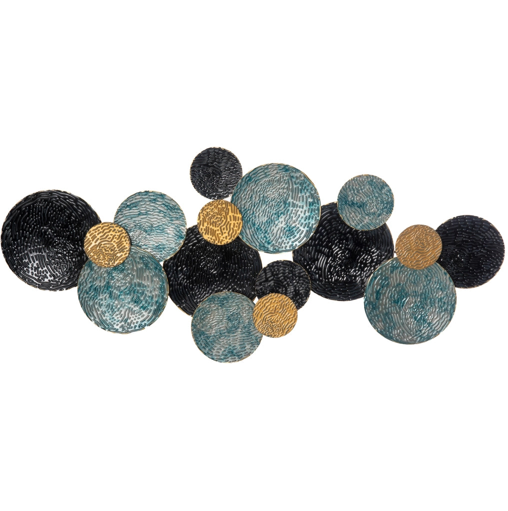Decorazione da parete 3D in metallo 121×53 cm oro