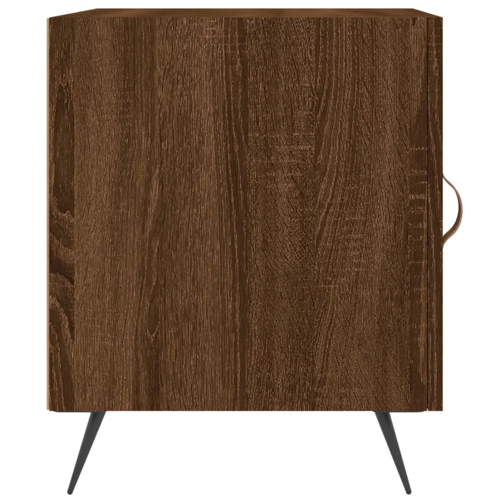 Comodini 2 pz Rovere Marrone 40x40x50 cm in Legno Multistrato