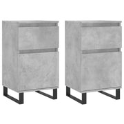 Credenze 2 pz | Madia | Buffet da pranzo | Armadio da pranzo Grigio Cemento 40x35x70 cm in Legno Multistrato