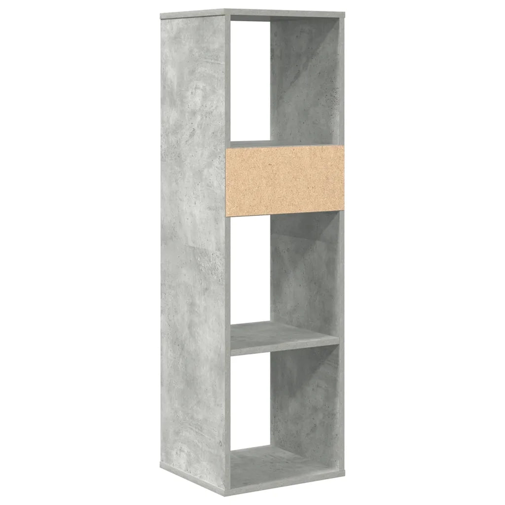Libreria Grigio Cemento 34x31x112 cm in Legno Multistrato