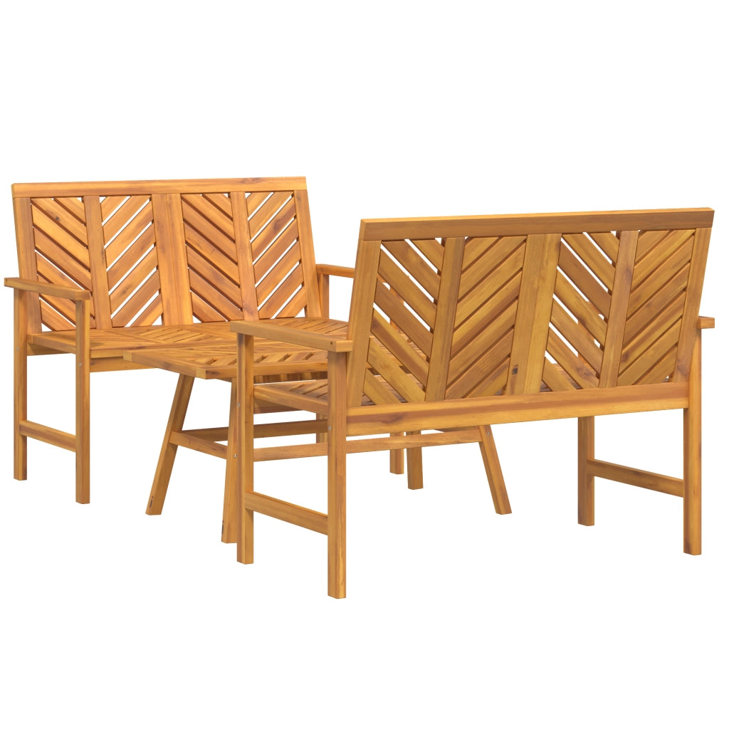Set di Lounge da Giardino a 3 Pezzi in Legno Massello di Acacia