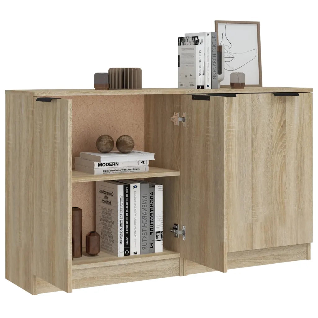 Credenze 2 pz | Madia | Buffet da pranzo | Armadio da pranzo Rovere Sonoma 60x30x70 cm in Legno Multistrato