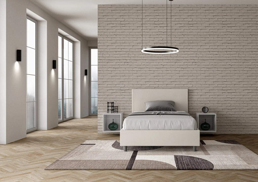 Letto 1 Piazza e Mezzo 120x200 cm Senza Rete Adele Bianco