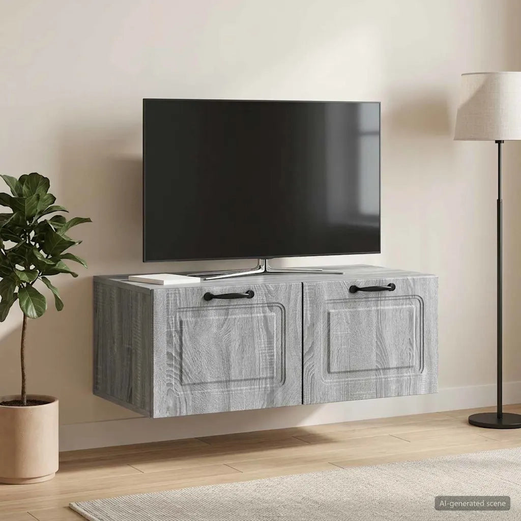 Mobile Porta TV da Muro Grigio Sonoma 78,5 x 41 x 30 cm 899371