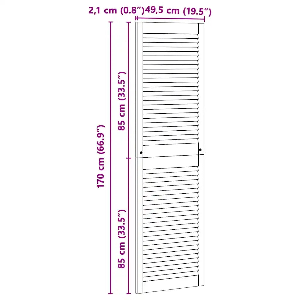 vidaXL Porta per Armadio Altro con porta Marrone 170 x 49.5 x 2.1 cm