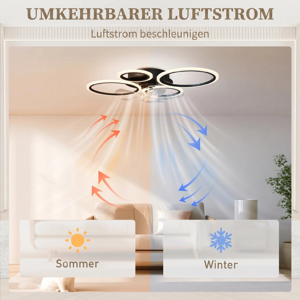 Ventilatore a Soffitto con Luce e Telecomando ¨C Xylo ¨C Grigio 77 cm