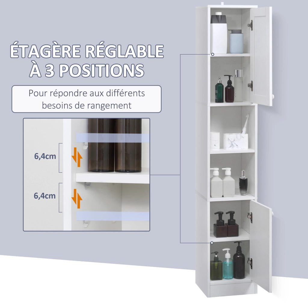 Armadio bagno alto colonna ¨C zephmum ¨C bianco 30x28x170 cm