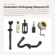 Pompa a carburante - Componente di ricambio completo - Asse a vite - Tubo carburante - Filtro dell'olio - Tubo dell'olio - Adatto per MS180/MS170 - Componente di ricambio per catena