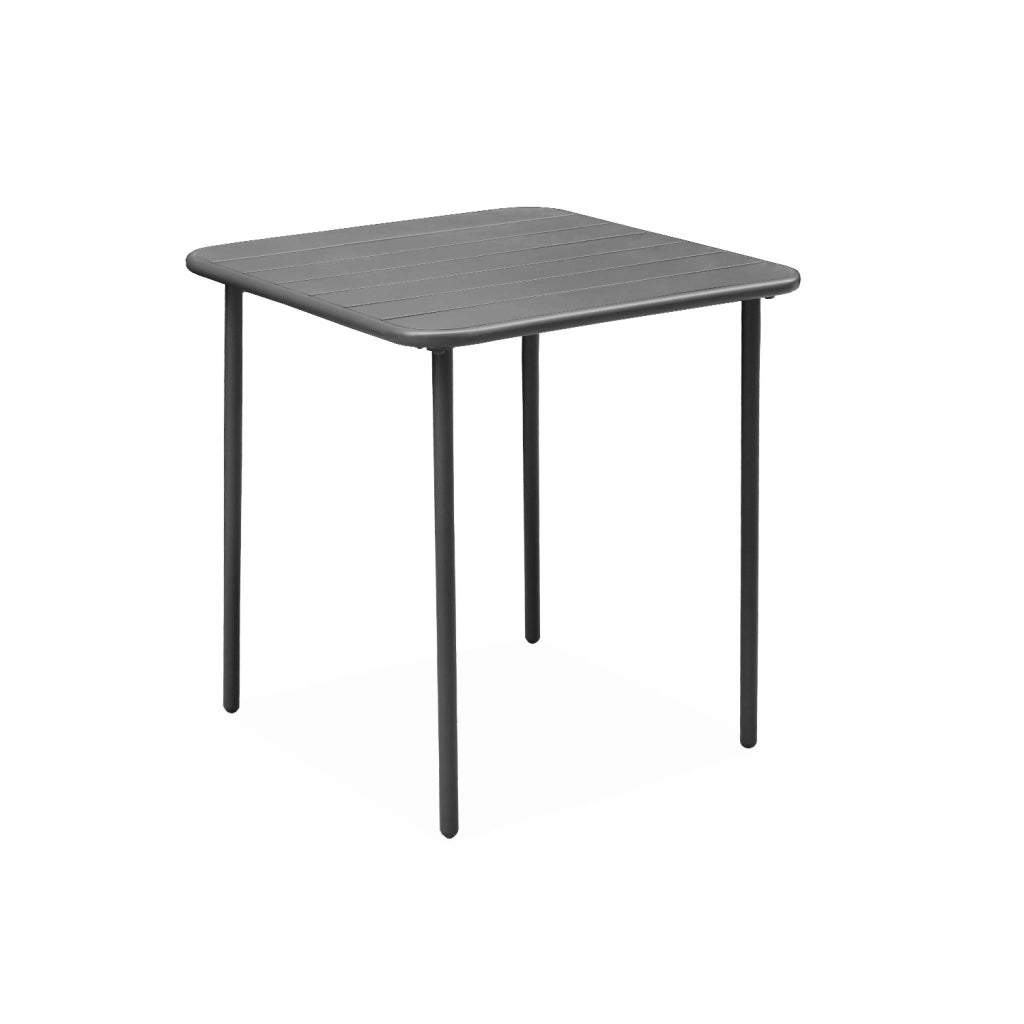 Tavolo da giardino in metallo 2 posti, 70cm, antracite
