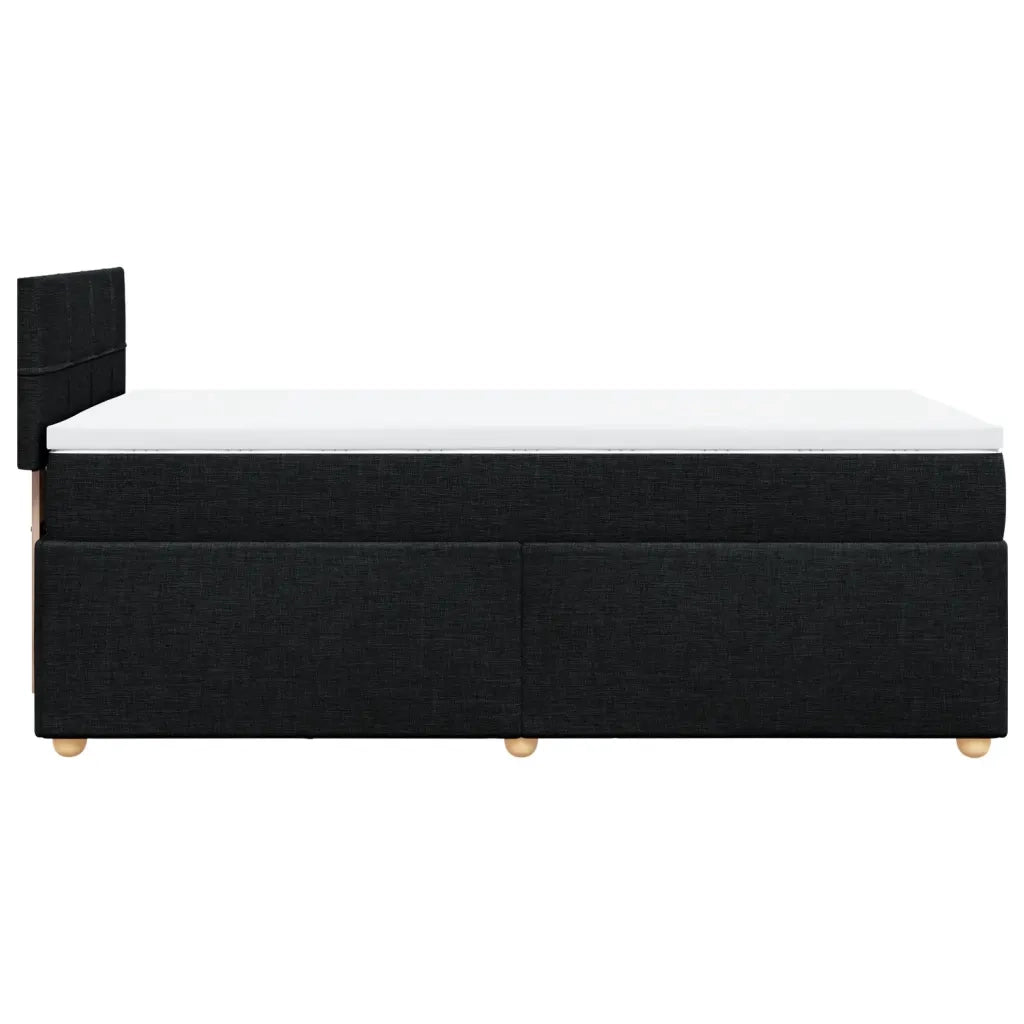 Giroletto a Molle con Materasso Nero 100x200 cm in Tessuto 3288893