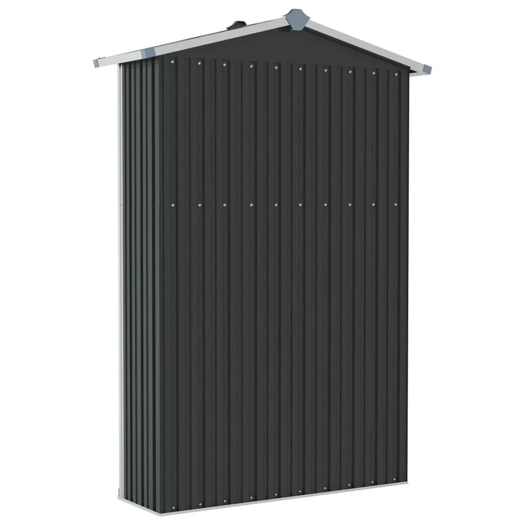Casetta da giardino cabina ripostiglio casetta da esterno robusta casetta per attrezzi 116 x 45 x 175 cm acciaio zincato antracite 02_0022179