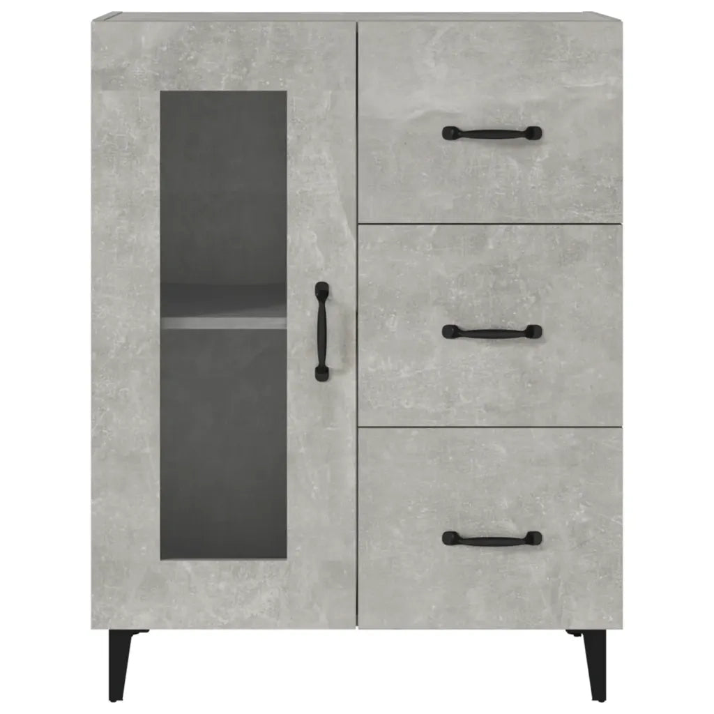 Credenza Grigio Cemento 69,5x34x90 cm in Legno Multistrato 812217