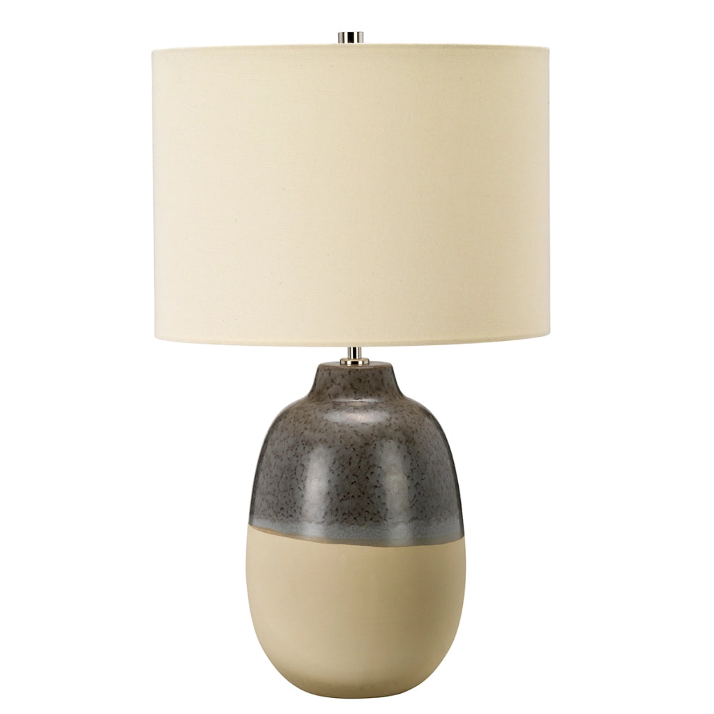 Lampada da tavolo ceramica grigio/marrone Grange Park E27 Elstead