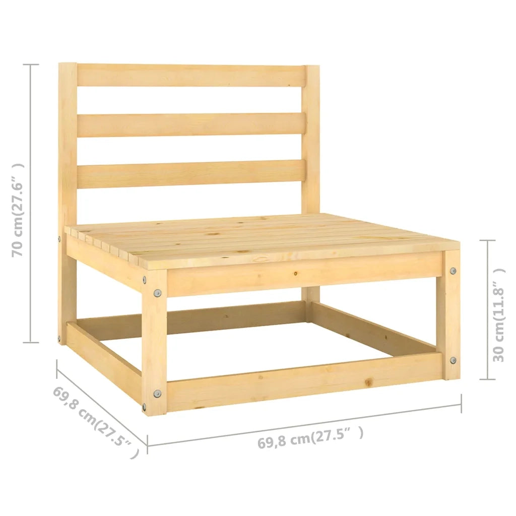Set Salotto Giardino 7 pz Cuscini Antracite Legno Massello Pino 3076654