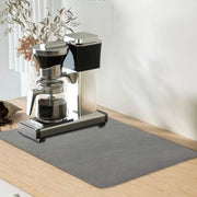 Mat di asciugatura per caffè, mat assorbente per caffè, asciugamat per macchina del caffè, mat assorbente per cucina, macchina del caffè (grigio scuro) (40 x 50)