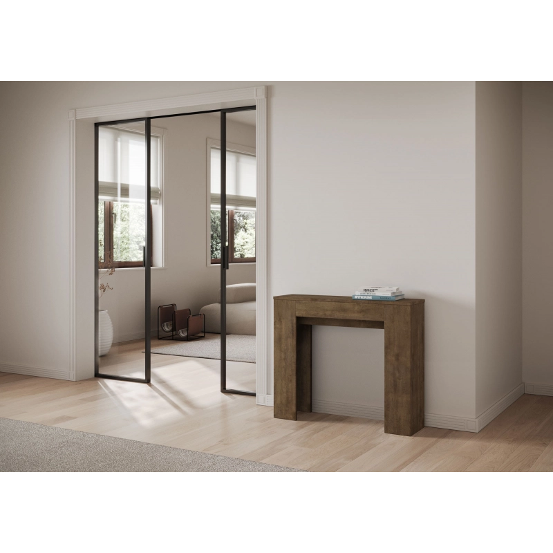 Consolle allungabile 90x25/181 cm Slick - Noce