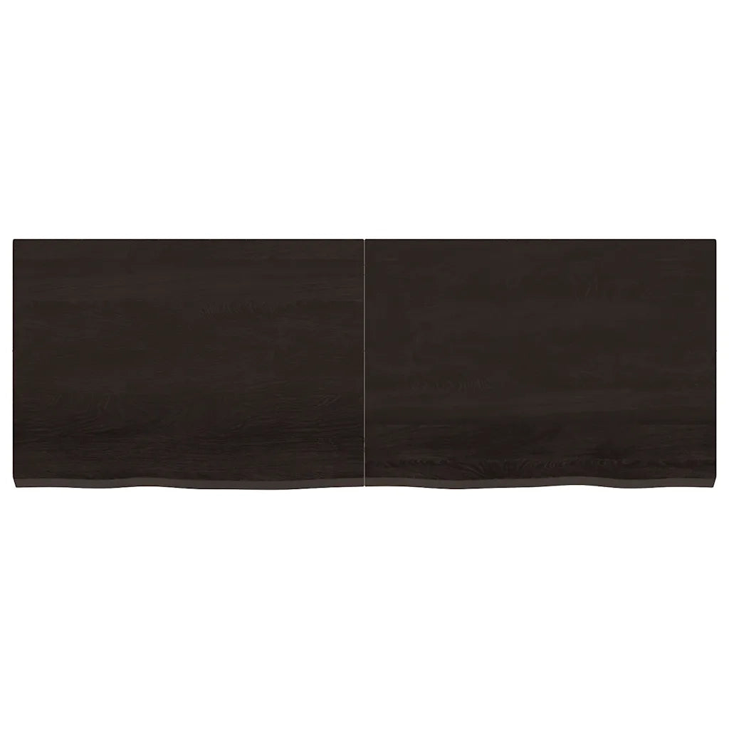 Piano Bagno Marrone Scuro 140x50x(2-4)cm Legno Trattato 3156245
