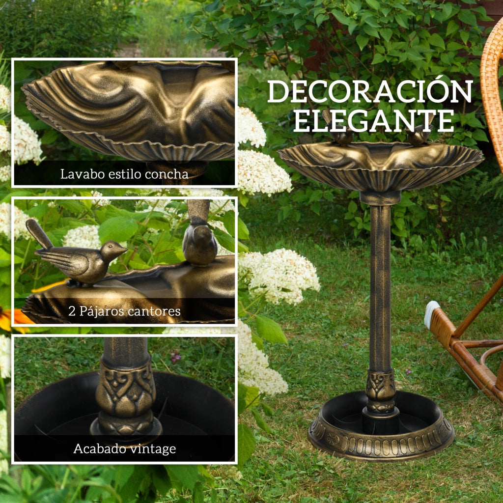 Fontana da Giardino Conchiglia ¨C Xylo ¨C Effetto Bronzo Anticato 81cm