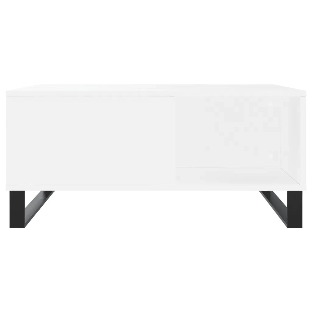 Tavolino da Salotto Bianco 80x80x36,5 cm in Legno Multistrato 830788
