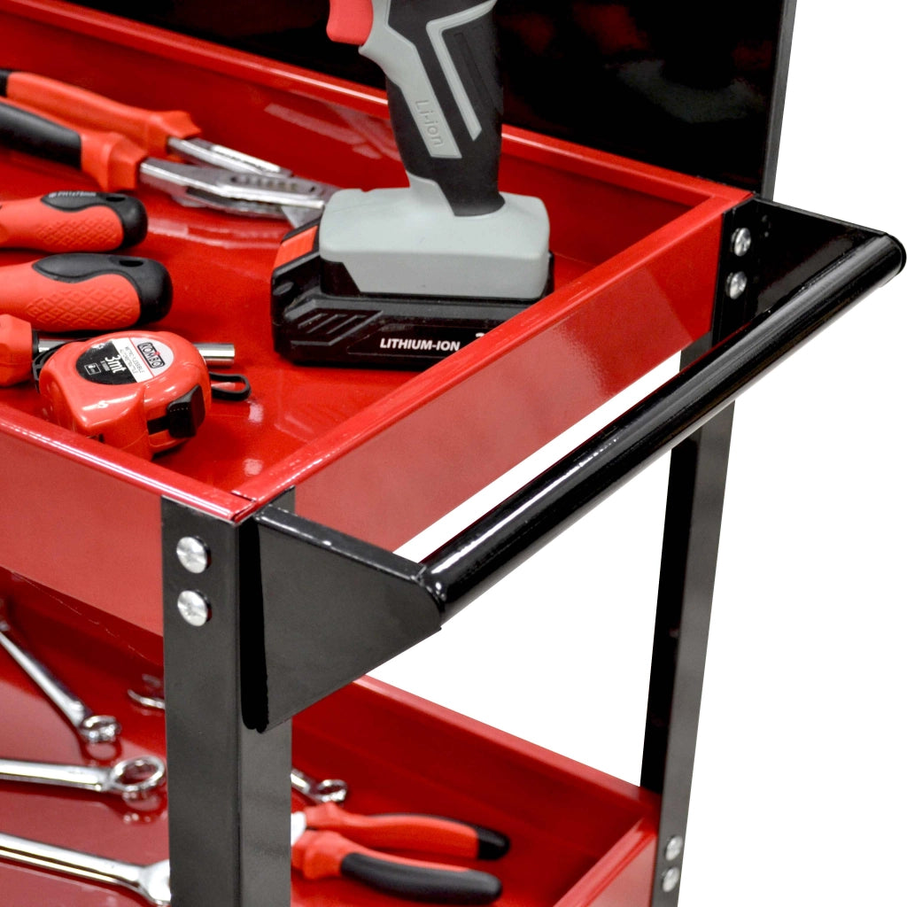 Carrello Portautensili 3 Ripiani con Pannello Forato KOMBO – Organizzazione e Praticità Professionale