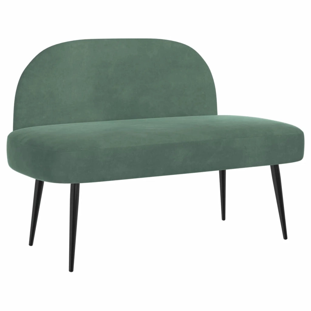 Panchina imbottita con schienale verde mare 110 x 60 x 76 cm 42040796