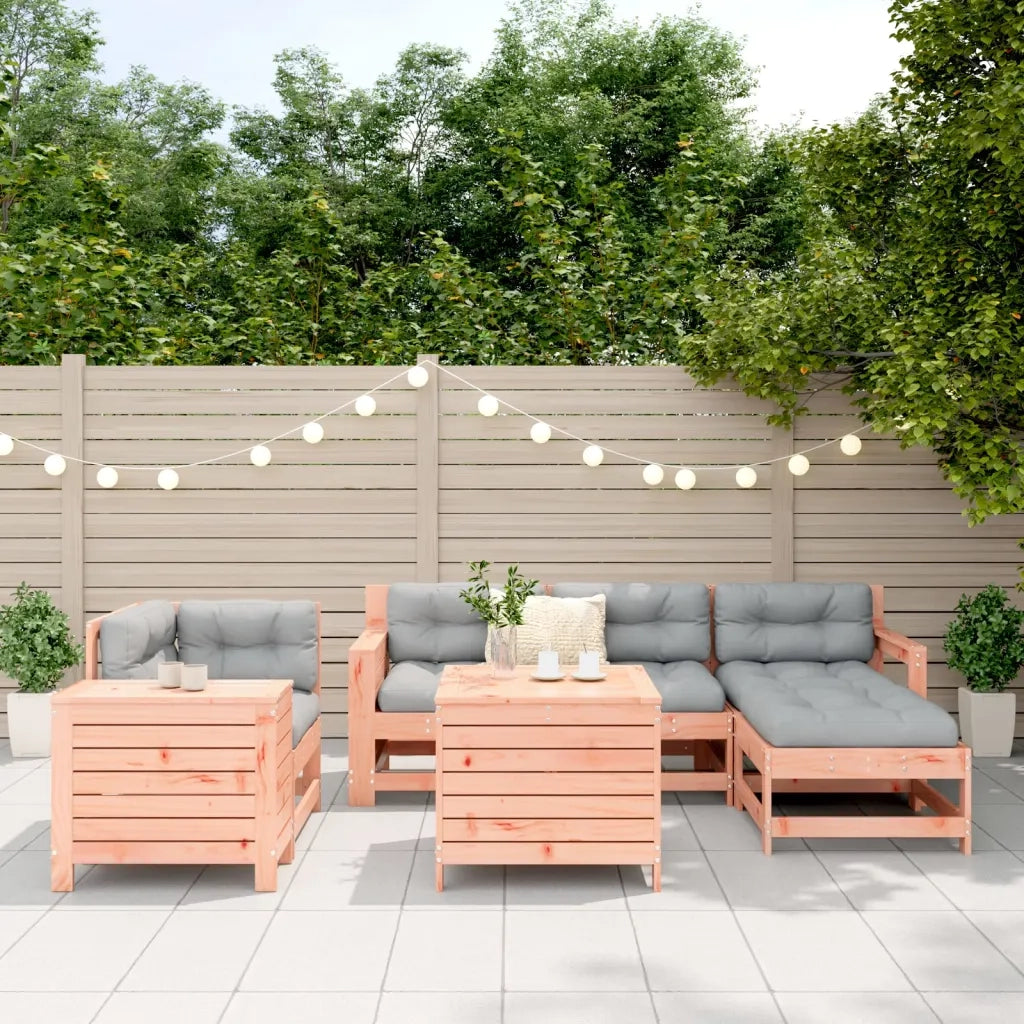 Set Divani da Giardino 7 pz in Legno Massello Abete Douglas 3250542