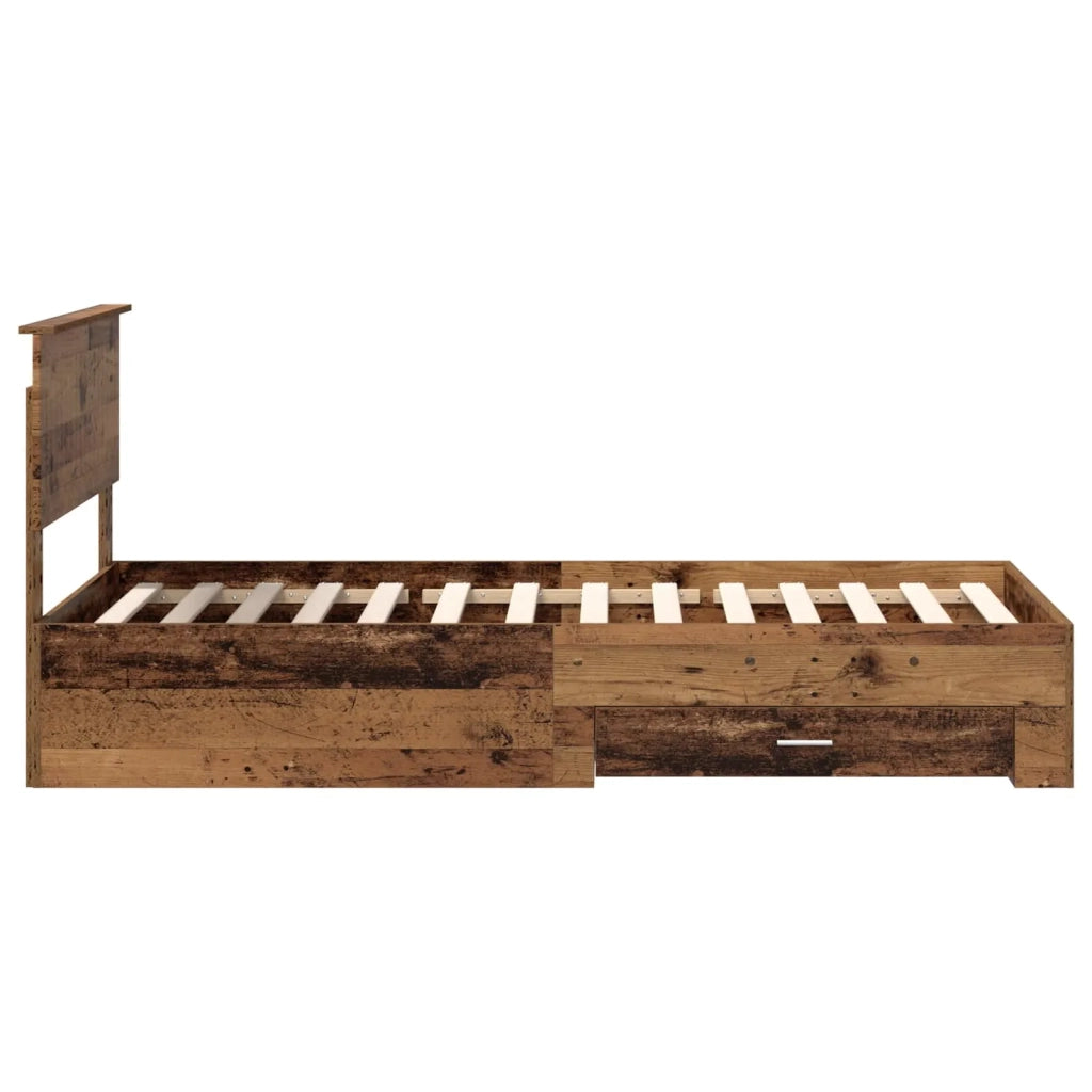 Struttura del letto Legno vecchio 90 x 190 cm Legno multistrato 3410956