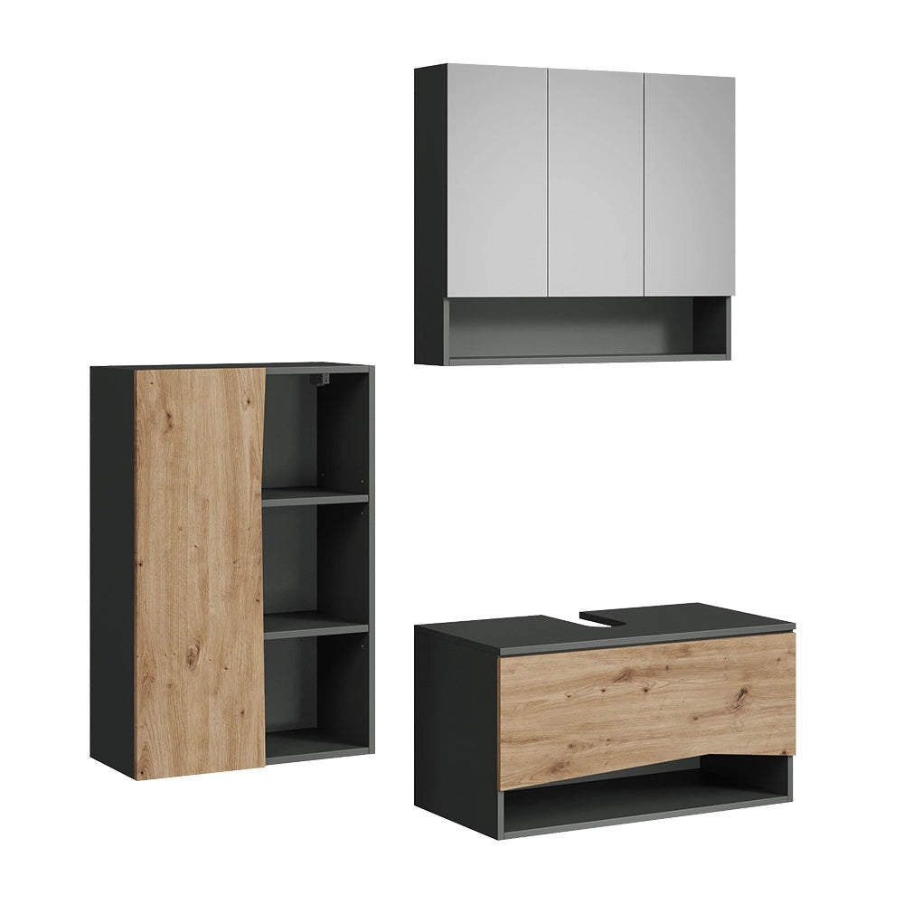 Vicco Set di mobili da bagno Artigiano 3 parti