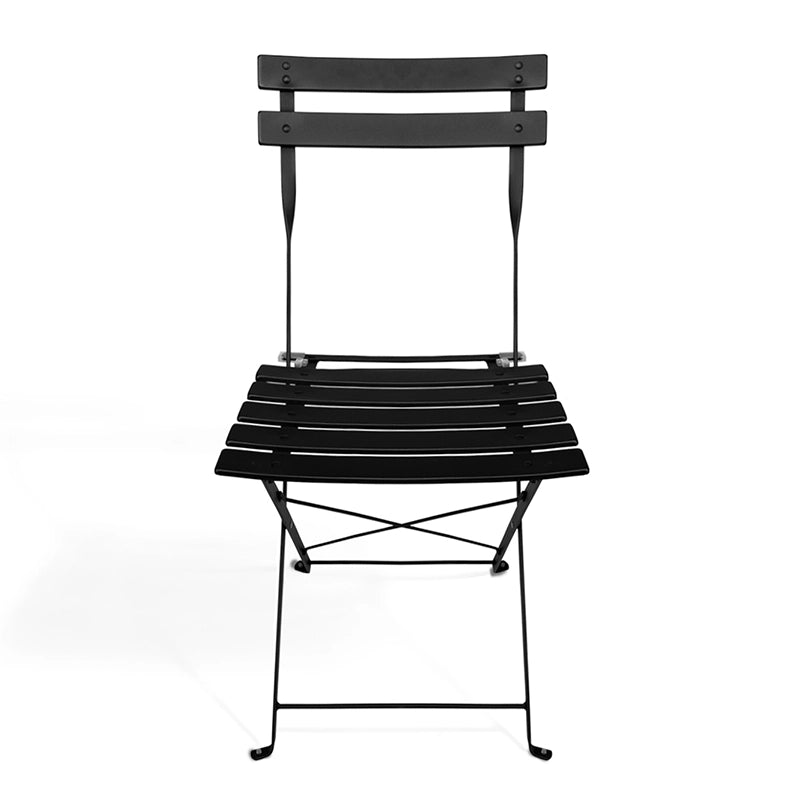 Sedia pieghevole da giardino in metallo nero, sedia richiudibile - Amalfi (2 pz.) - SP10AM