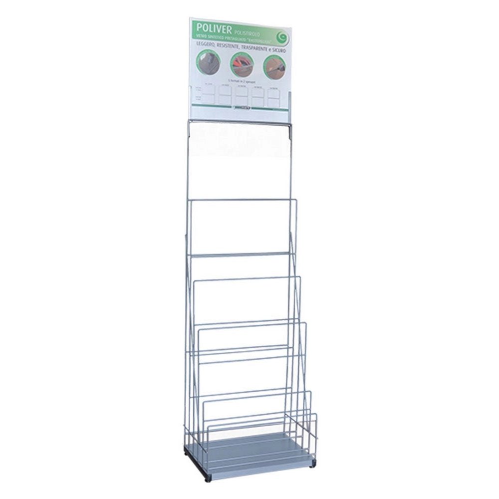 1pz espositore per vetro sintetico cm 53 x 34 x  h 200 cod:ferx.104902nlm