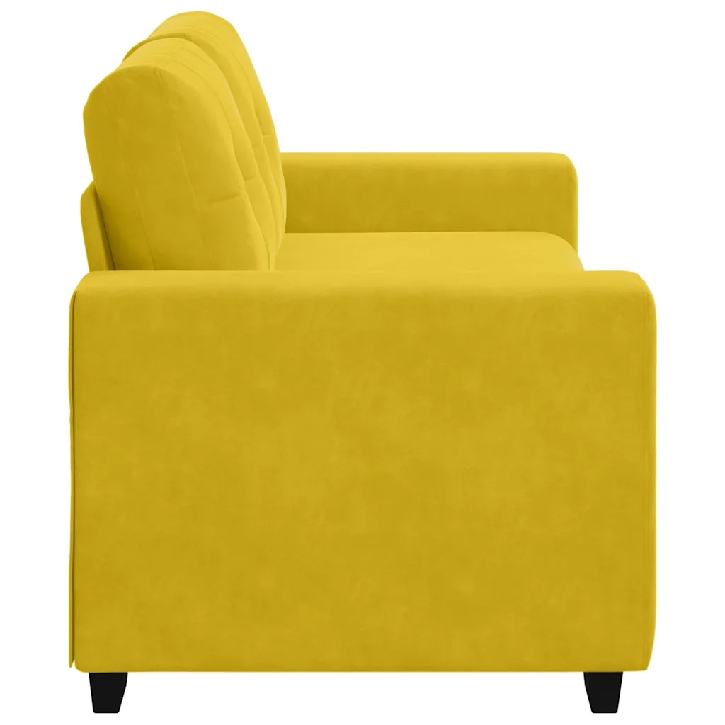 Divano Divanetto Giallo 180x77x82 cm in Velluto 4105128