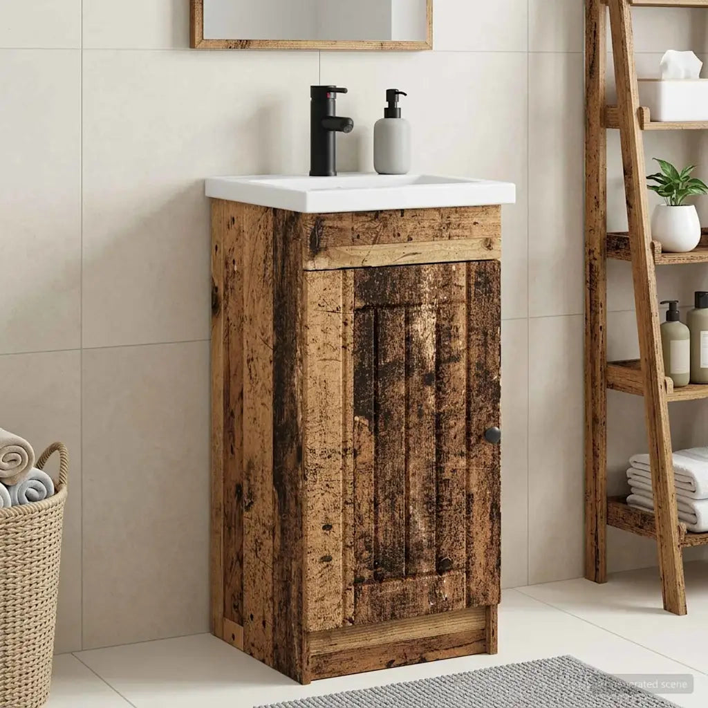 Mobile da bagno con lavabo Legno antico 42 x 40 x 84,5 cm 890032